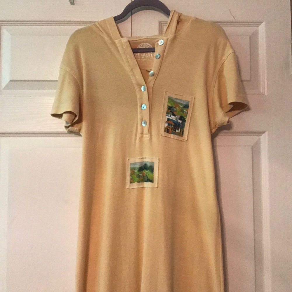 Yellow Hooded Maxi Dress